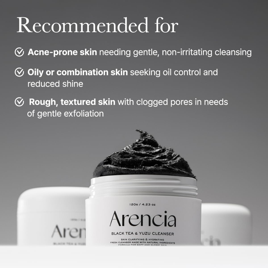 Arencia Black Tea & Yuzu Rice Mochi Cleanser