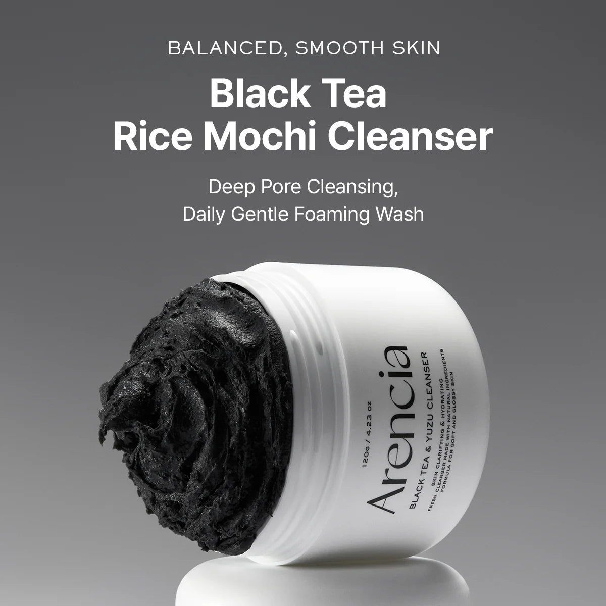 Arencia Black Tea & Yuzu Rice Mochi Cleanser
