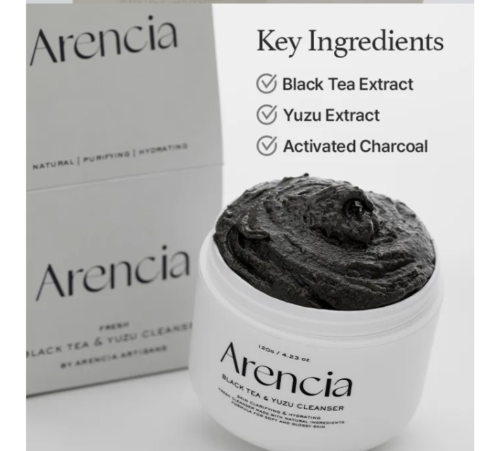 Arencia Black Tea & Yuzu Rice Mochi Cleanser