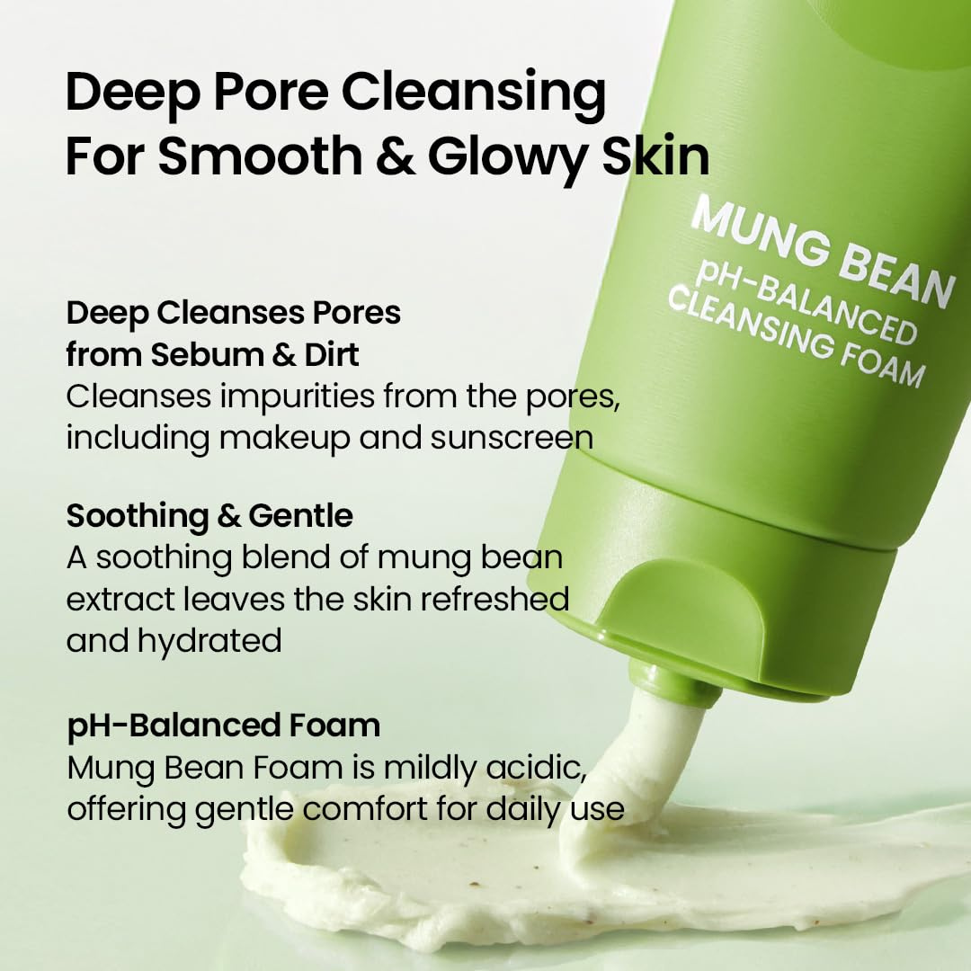 beplain Mung Bean pH-Balanced Cleansing Foam