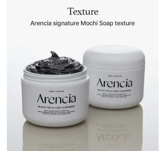 Arencia Black Tea & Yuzu Rice Mochi Cleanser