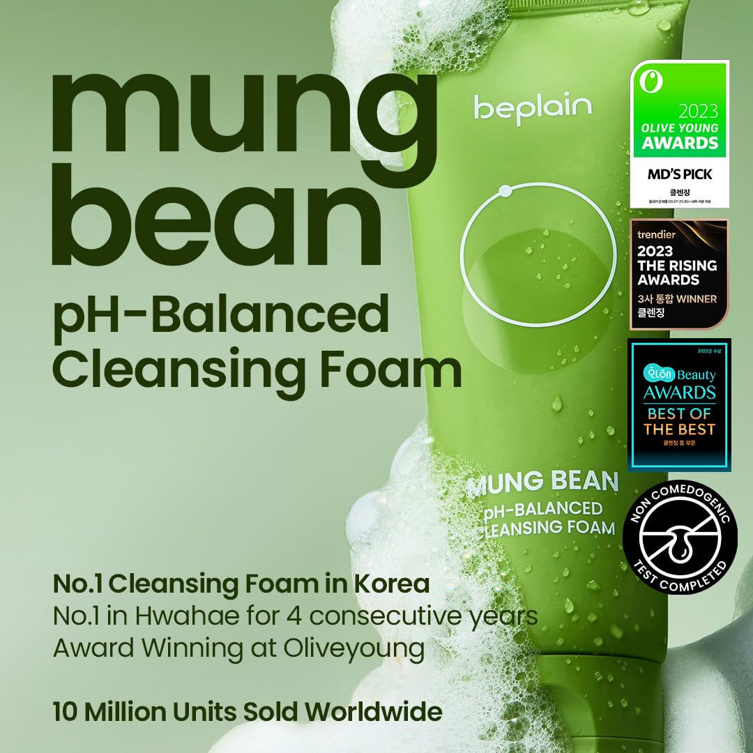 beplain Mung Bean pH-Balanced Cleansing Foam