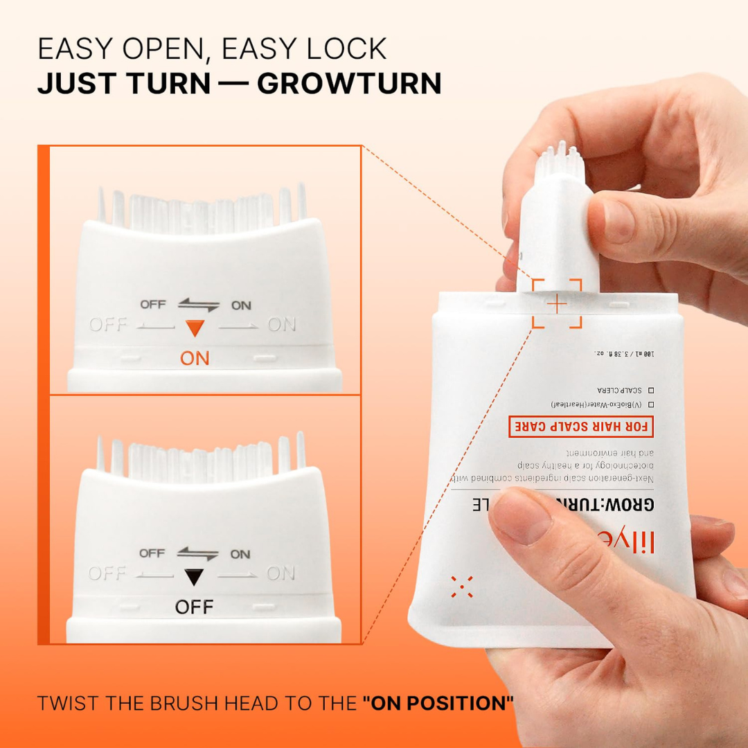 Growturn Hair Growth Serum with Built-in Brush