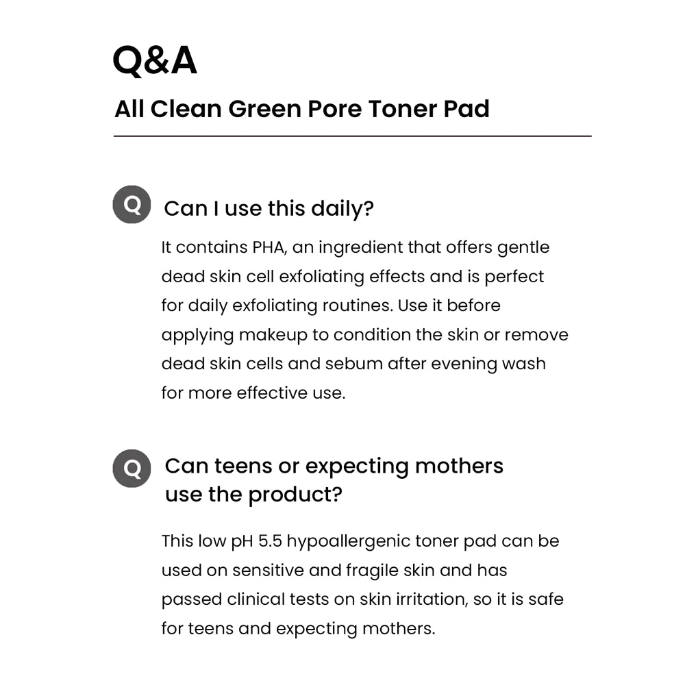 All Clean Green Pore Toner Pad